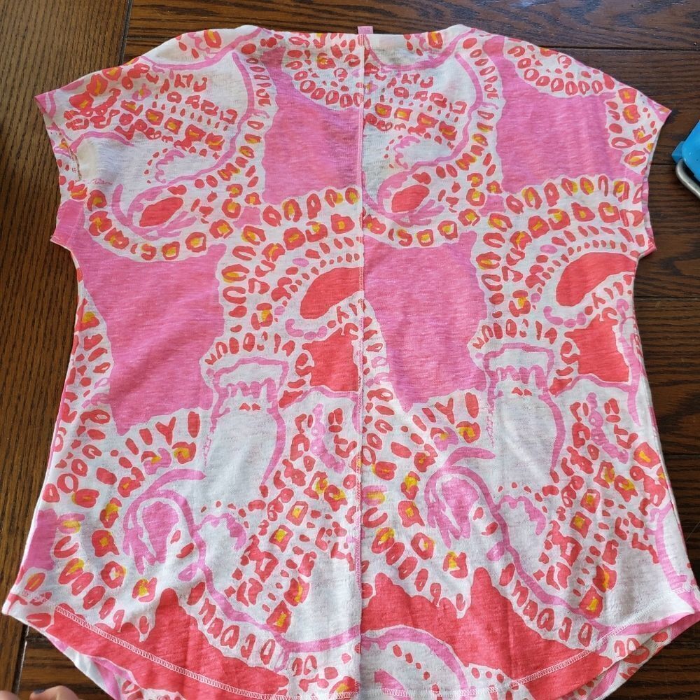 Lilly Pulitzer duval notch neckline linen top XS - Picture 6 of 6